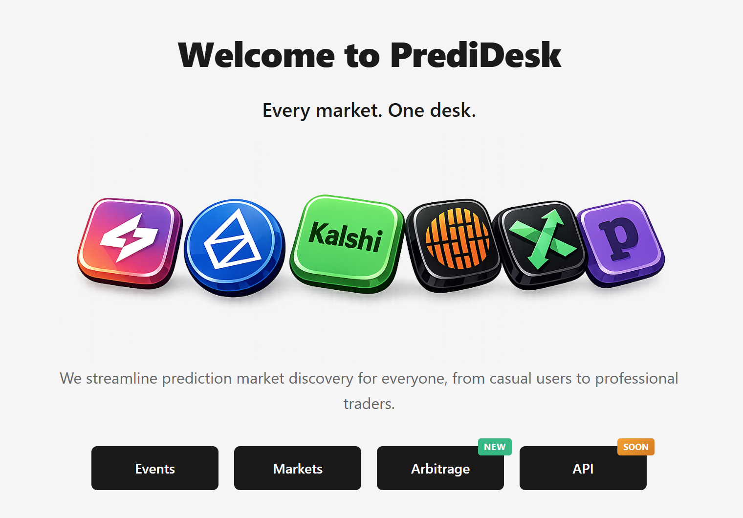 Predidesk Landing Page